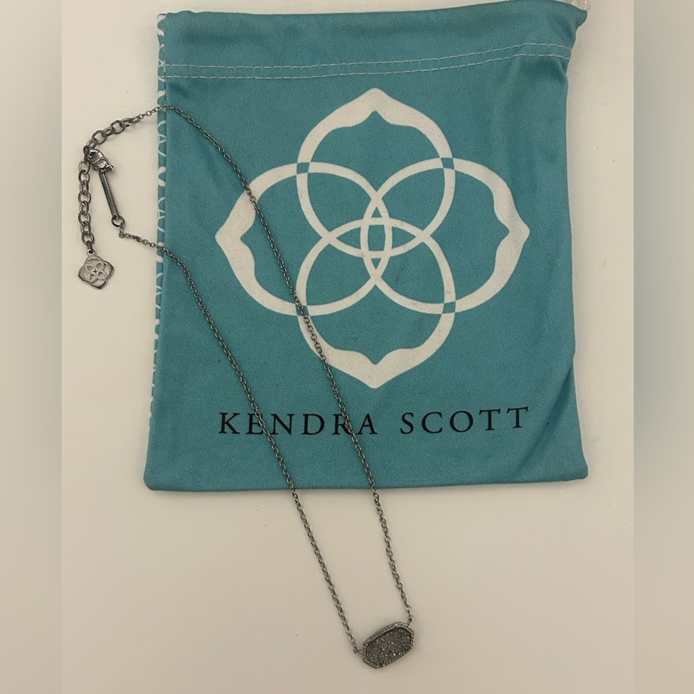 Kendra Scott Silver Druzy Necklace